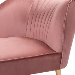 Lara Luxury Velvet Chaise Longue - Rose -Furniture Series 12882857 2924949009890113