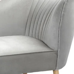 Lara Luxury Velvet Chaise Longue - Silver -Furniture Series 12882862 4144949010227229