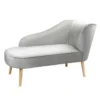Lara Luxury Velvet Chaise Longue - Silver