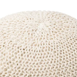Charles Chunky Knit Pouffe - Cream 7 Charles Chunky Knit Pouffe - Cream -Furniture Series 12882880 1374898261755326