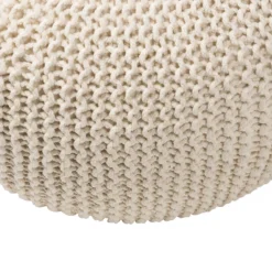 Charles Chunky Knit Pouffe - Cream 9 Charles Chunky Knit Pouffe - Cream -Furniture Series 12882880 1564898261798049