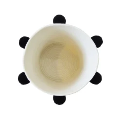 Round Cotton Rope Mono Pom Pom Basket -Furniture Series 12886598 1084857031641123