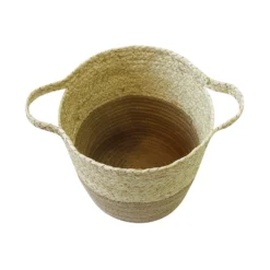 Neutral Corn And Jute Medium Woven Basket -Furniture Series 12886599 1214857031649487