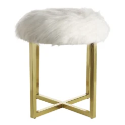 Mary Furry Stool - White 7 Mary Furry Stool - White -Furniture Series 12887591 1934885834123224