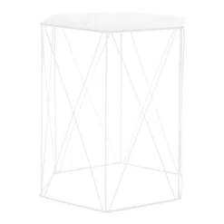 Hex Side Table Set Of 2 White -Furniture Series 12888151 2014947208431936