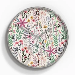 None Jones Crystal Wall Clock - Floral
