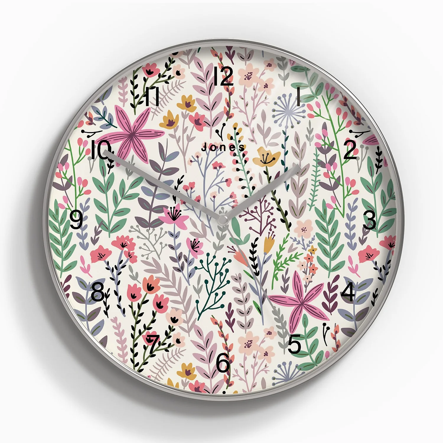 None Jones Crystal Wall Clock - Floral 1 None Jones Crystal Wall Clock - Floral