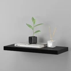 Flexi Storage Decorative Shelving Floating Shelf Black Oak 600x38x240mm -Furniture Series 12889893 1464885494841620