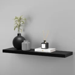 Flexi Storage Decorative Shelving Floating Shelf Black Oak 900x38x240mm -Furniture Series 12889895 8824867914451104