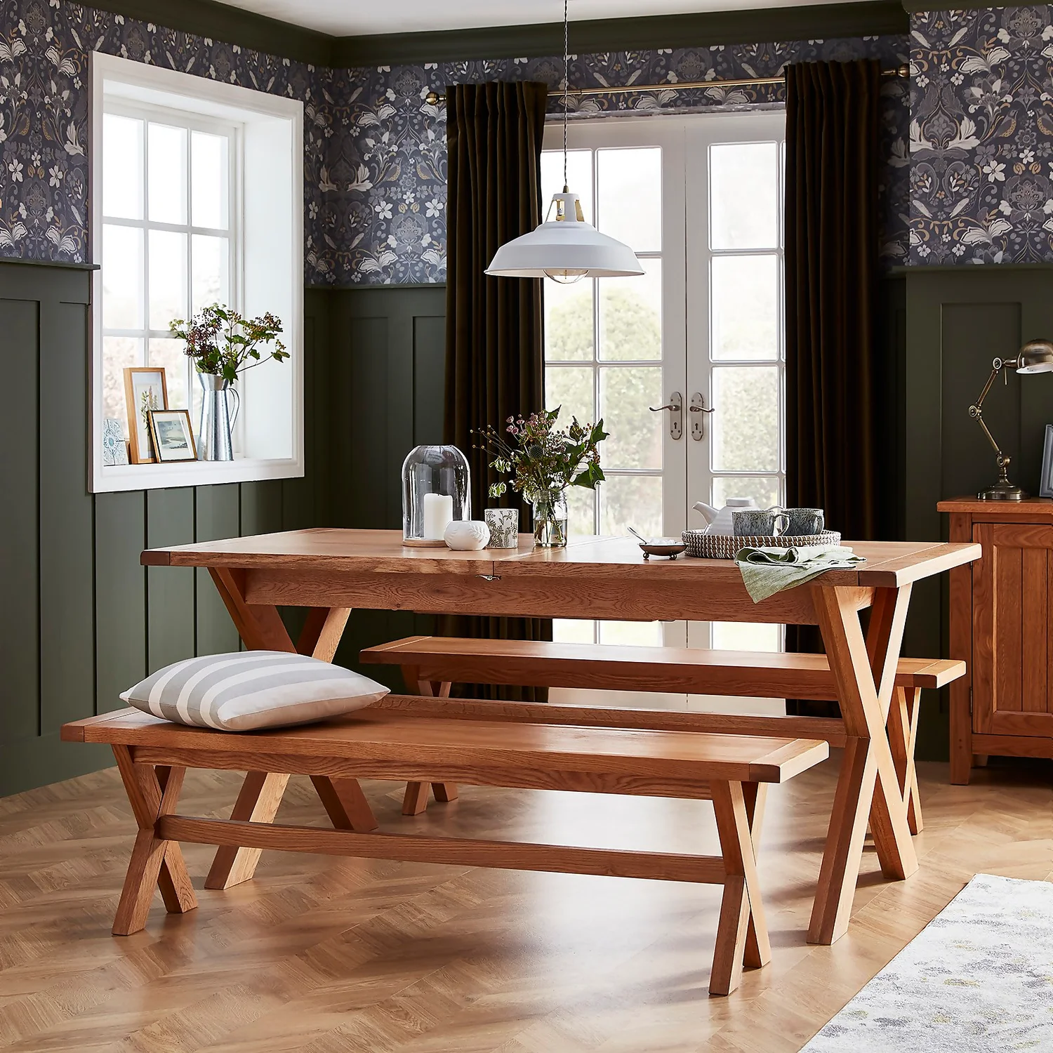 Hocombe Dining Bench - Oak 2 Hocombe Dining Bench - Oak - Image 2