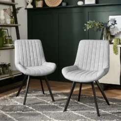 Dalston Dining Chair - Set Of 2 - Silver -Furniture Series 12915457 4834971603882609