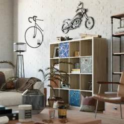 Clever Cube Velvet Geometric Insert - Navy & Gold -Furniture Series 12932950 5294887876692979