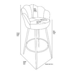 Sophia Bar Stool - Teal -Furniture Series 12937432 3585009657817351