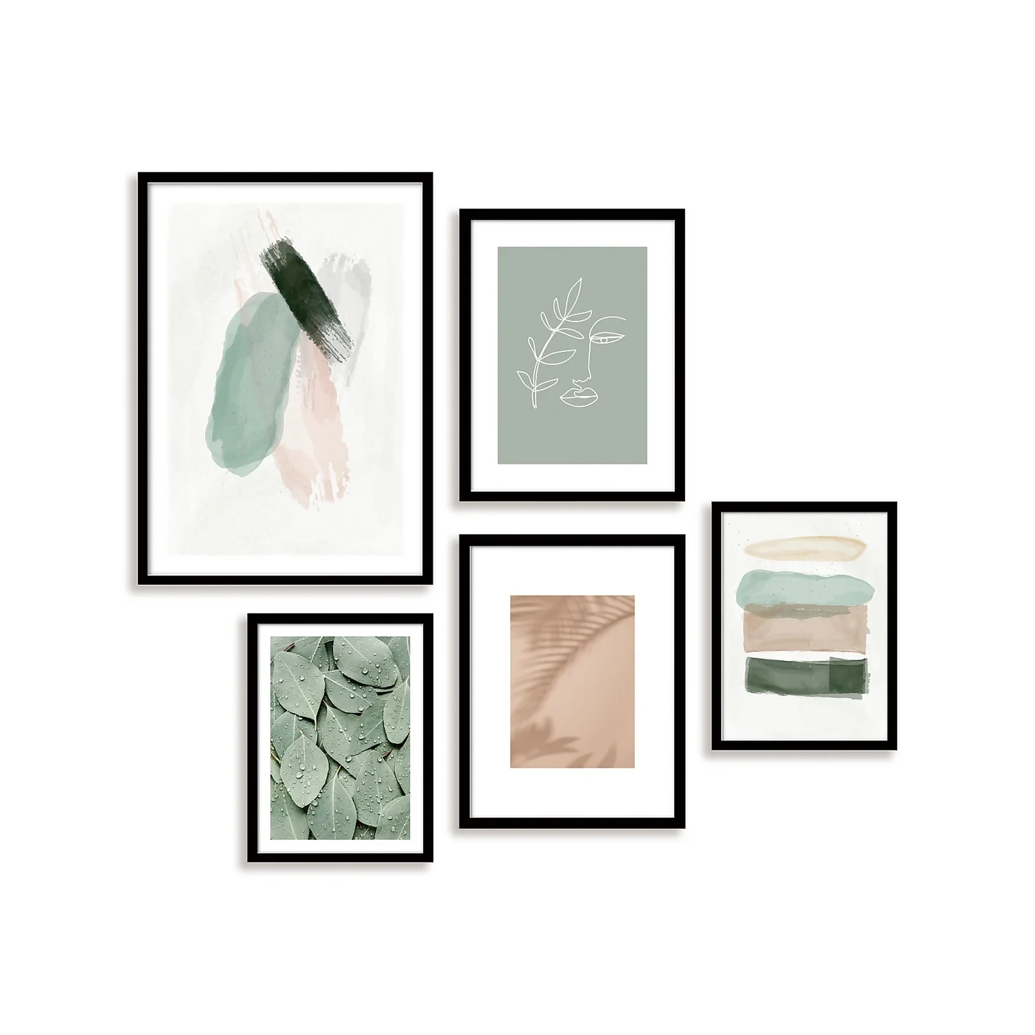 Set Of Gallery Frames 5pcs Black 1 Set Of Gallery Frames 5pcs Black