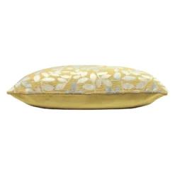 Cut Velvet Leaf Cushion - 45x45cm - Yellow -Furniture Series 12969624 1934900336001934