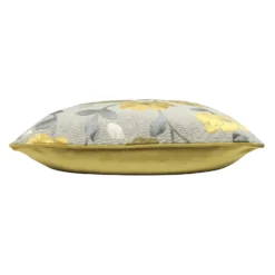 Cut Velvet Poppy Cushion - 45x45cm - Yellow -Furniture Series 12969625 1144900336112514