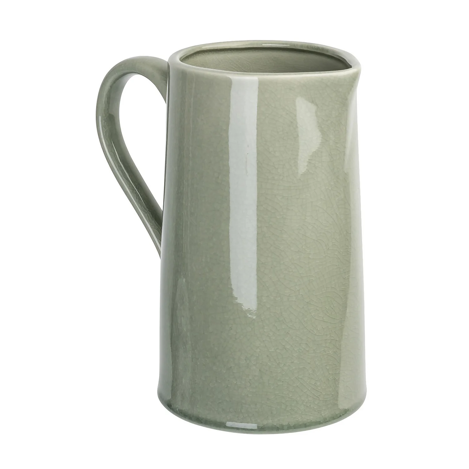 Crackle Effect Jug - Sage 3 Crackle Effect Jug - Sage - Image 3