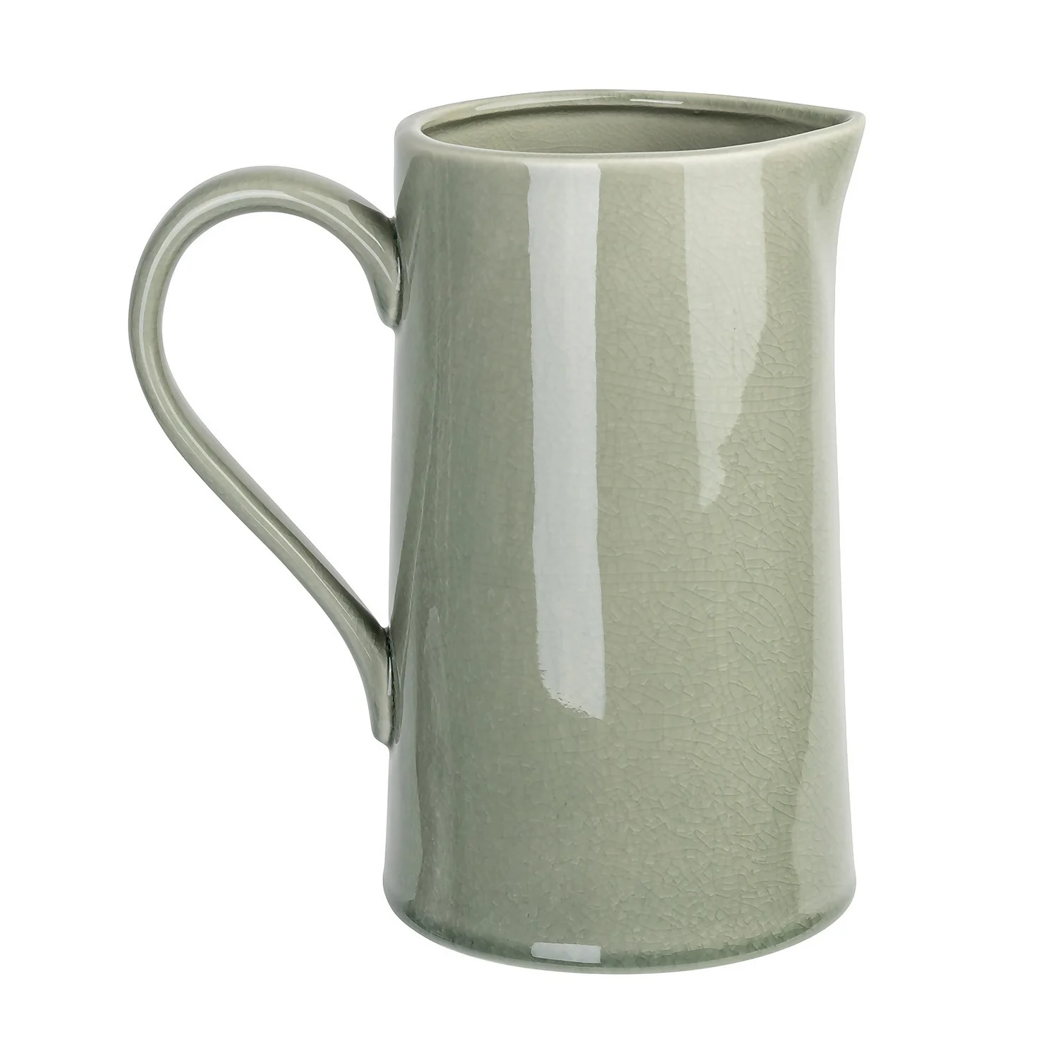 Crackle Effect Jug - Sage 1 Crackle Effect Jug - Sage