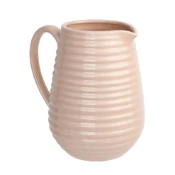 Crackle Effect Ribbed Jug - Blush -Furniture Series 13036266 1894894568147775