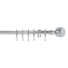 Extendable Ball Finial Curtain Pole - Chrome - 1.7-3m (16/19mm)
