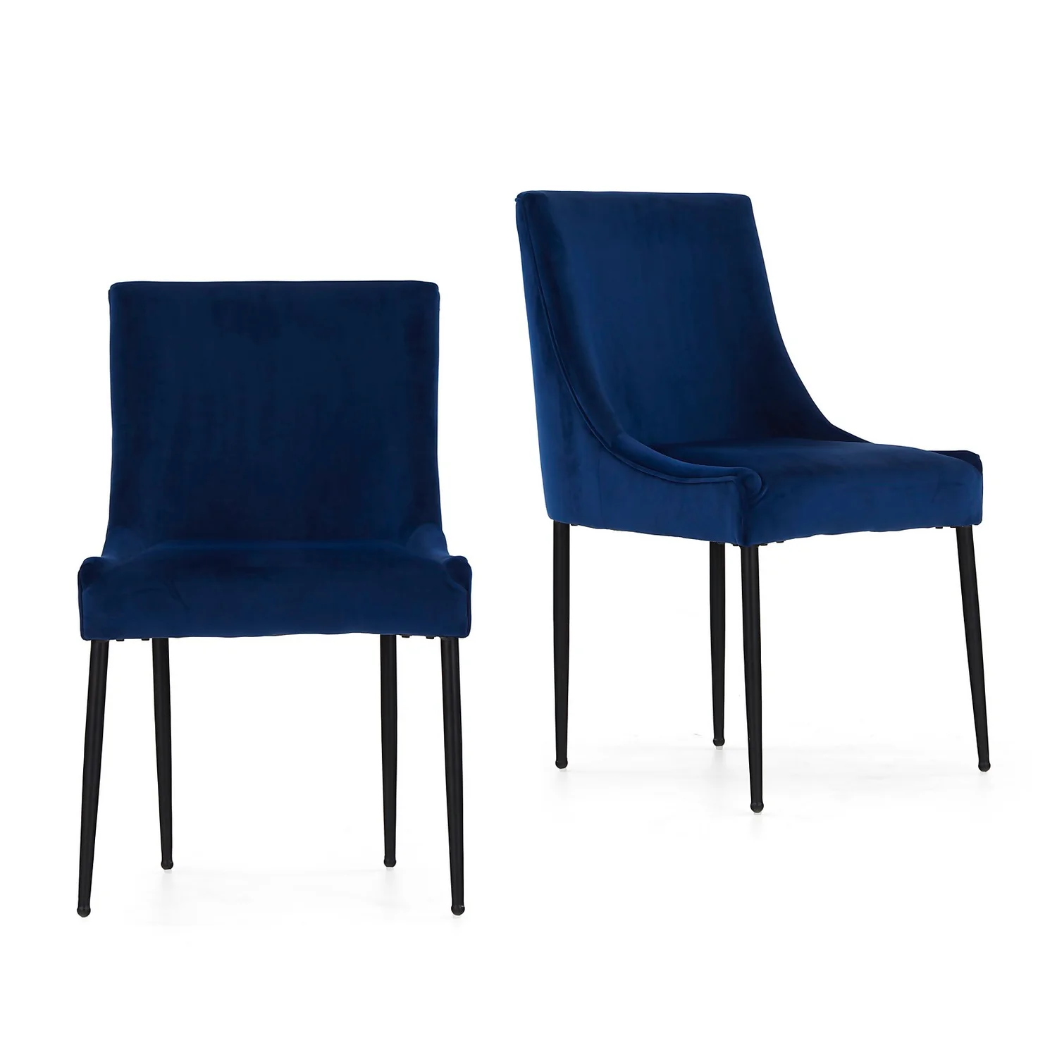 Ava Velvet Dining Chair - Set Of 2 - Navy 1 Ava Velvet Dining Chair - Set Of 2 - Navy