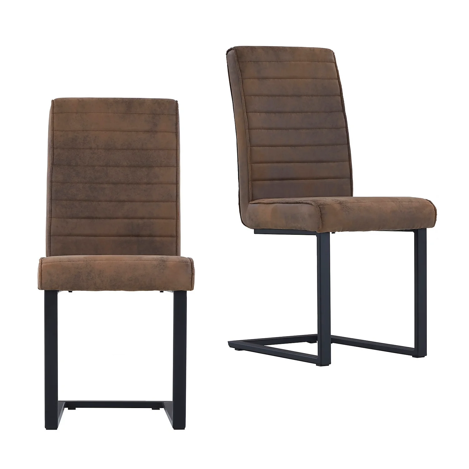 Ayden Cantilever Dining Chair - Set Of 2 - Tan 1 Ayden Cantilever Dining Chair - Set Of 2 - Tan