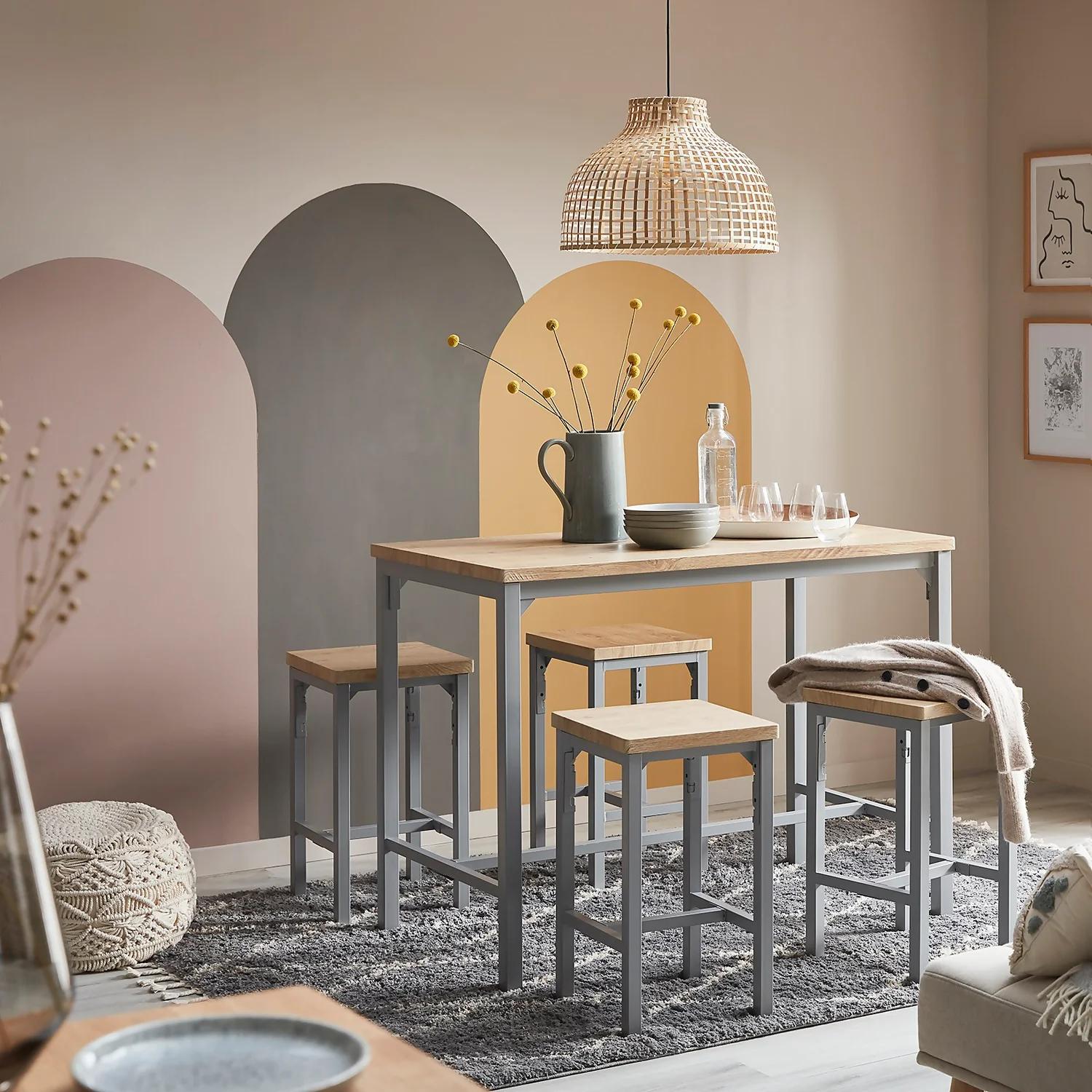 Nina Dining Nest - Grey 2 Nina Dining Nest - Grey - Image 2