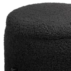 Tori Boucle Footstool - Black -Furniture Series 13130401 1694919264484849