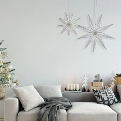 House Beautiful Wall Hanging Paper Star - Set Of 2 - Gold -Furniture Series 13131165 6144910123008377