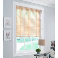 50mm Wood Venetian Blind - Natural - 60x160cm -Furniture Series 13206141 1454884221502744