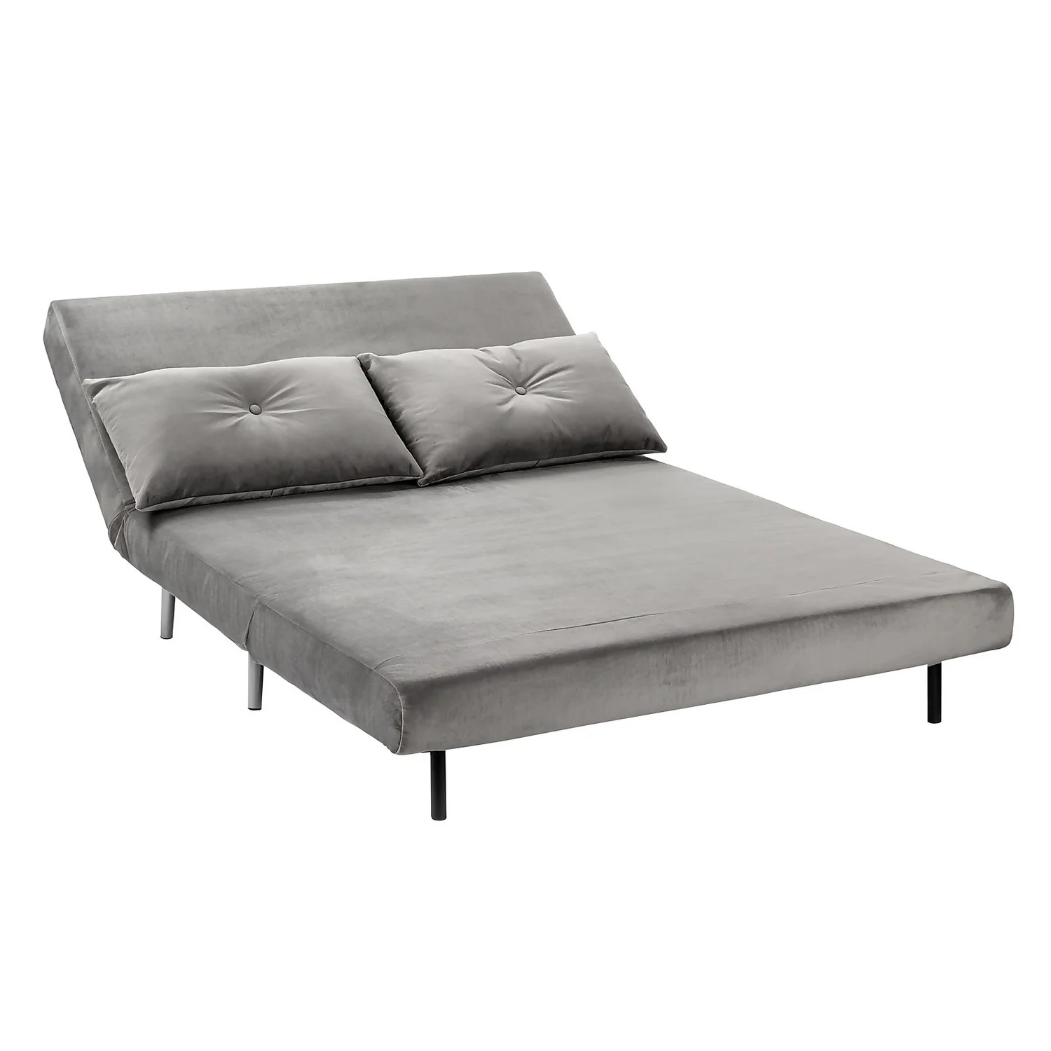 Freya Velvet Folding Sofa Bed - Grey 5 Freya Velvet Folding Sofa Bed - Grey - Image 5