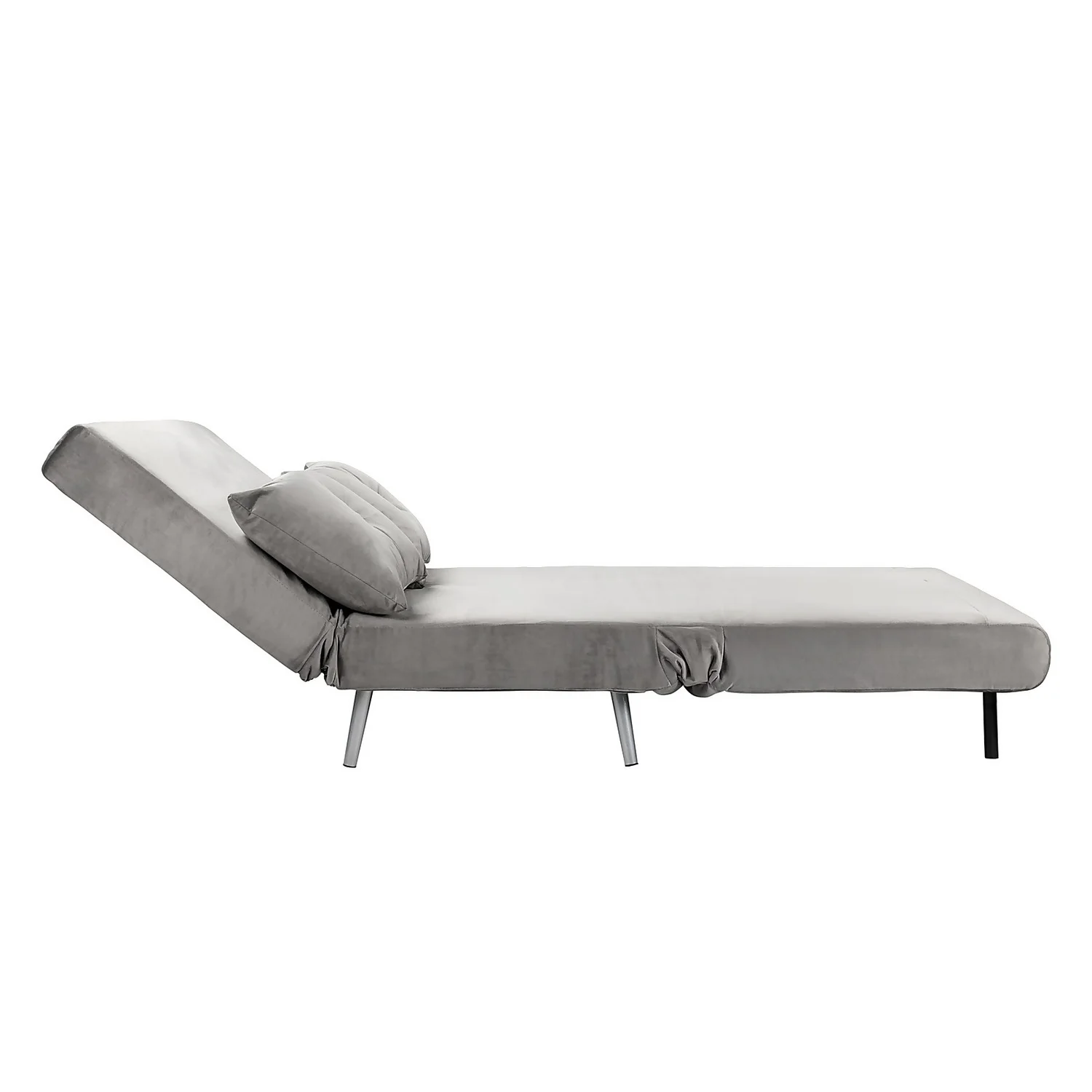 Freya Velvet Folding Sofa Bed - Grey 6 Freya Velvet Folding Sofa Bed - Grey - Image 6