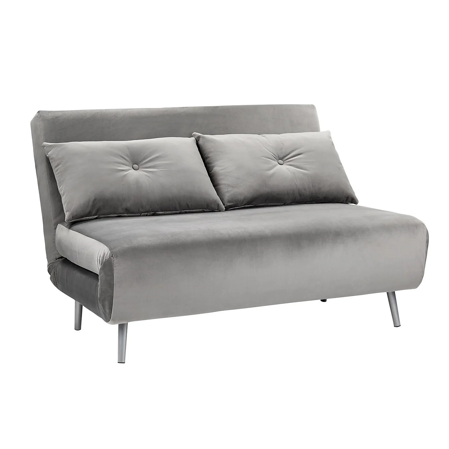 Freya Velvet Folding Sofa Bed - Grey 1 Freya Velvet Folding Sofa Bed - Grey