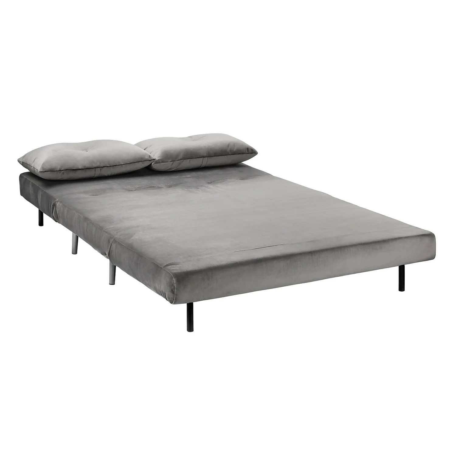 Freya Velvet Folding Sofa Bed - Grey 7 Freya Velvet Folding Sofa Bed - Grey - Image 7