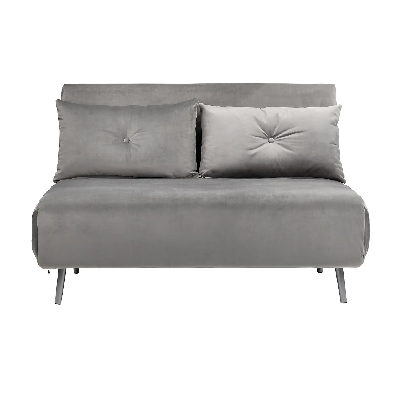 Freya Velvet Folding Sofa Bed - Grey 3 Freya Velvet Folding Sofa Bed - Grey - Image 3