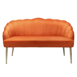 Sophia Scallop Occasional Sofa - Burnt Orange -Furniture Series 13222766 1964920057576972