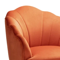 Sophia Scallop Occasional Chair - Burnt Orange -Furniture Series 13222770 7244920057687963