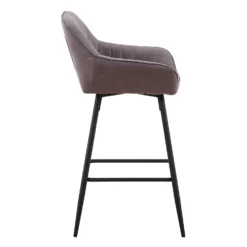 Archer Faux Leather Bar Stool - Elephant Grey -Furniture Series 13222774 1894931413686564