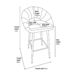 Margot Bar Stool - Black -Furniture Series 13222775 1355018741143179