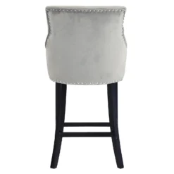 Annabelle Velvet Bar Stool - Grey 12 Annabelle Velvet Bar Stool - Grey -Furniture Series 13223761 5874927306625451