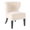 Sadie Velvet Accent Chair - Ivory