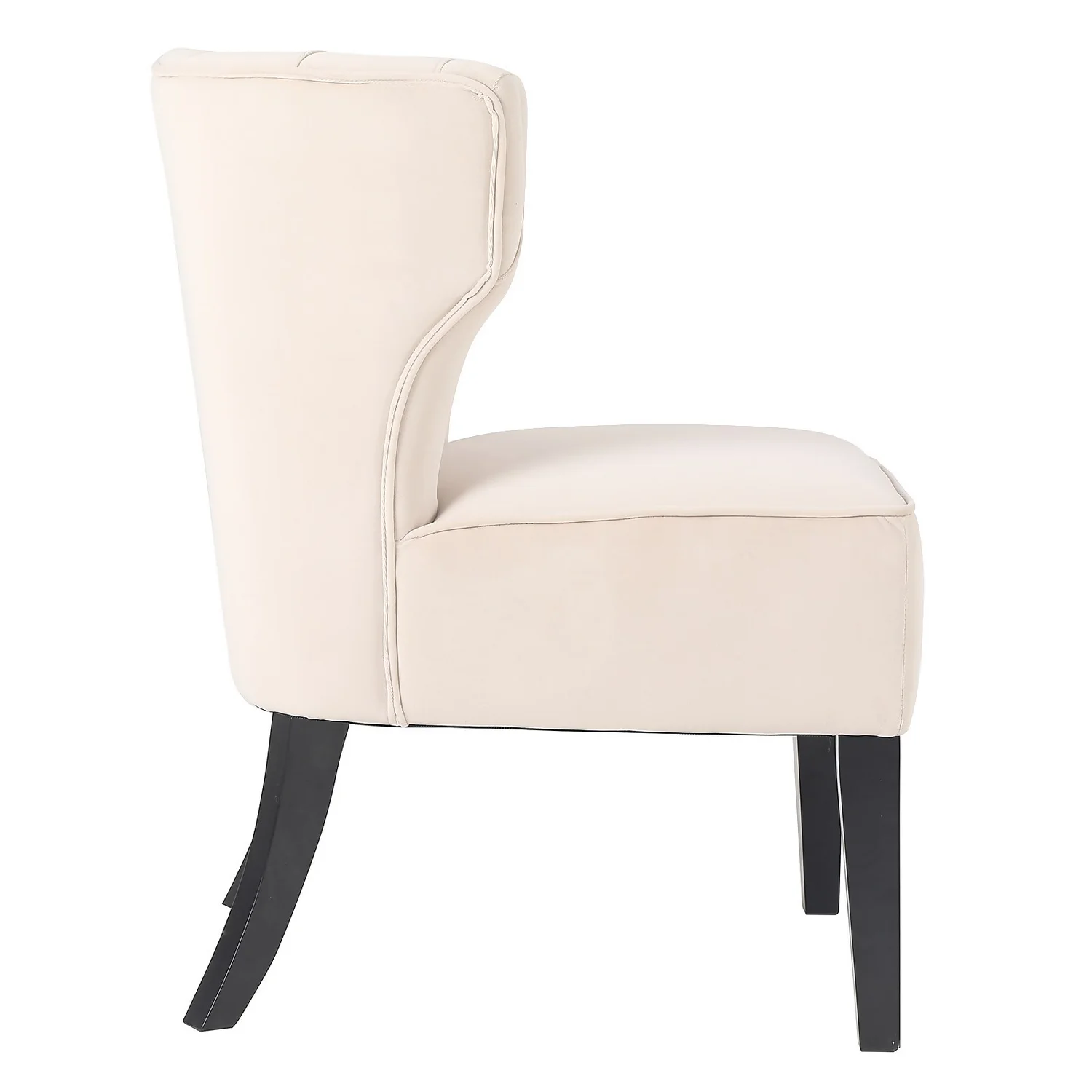 Sadie Velvet Accent Chair - Ivory 4 Sadie Velvet Accent Chair - Ivory - Image 4