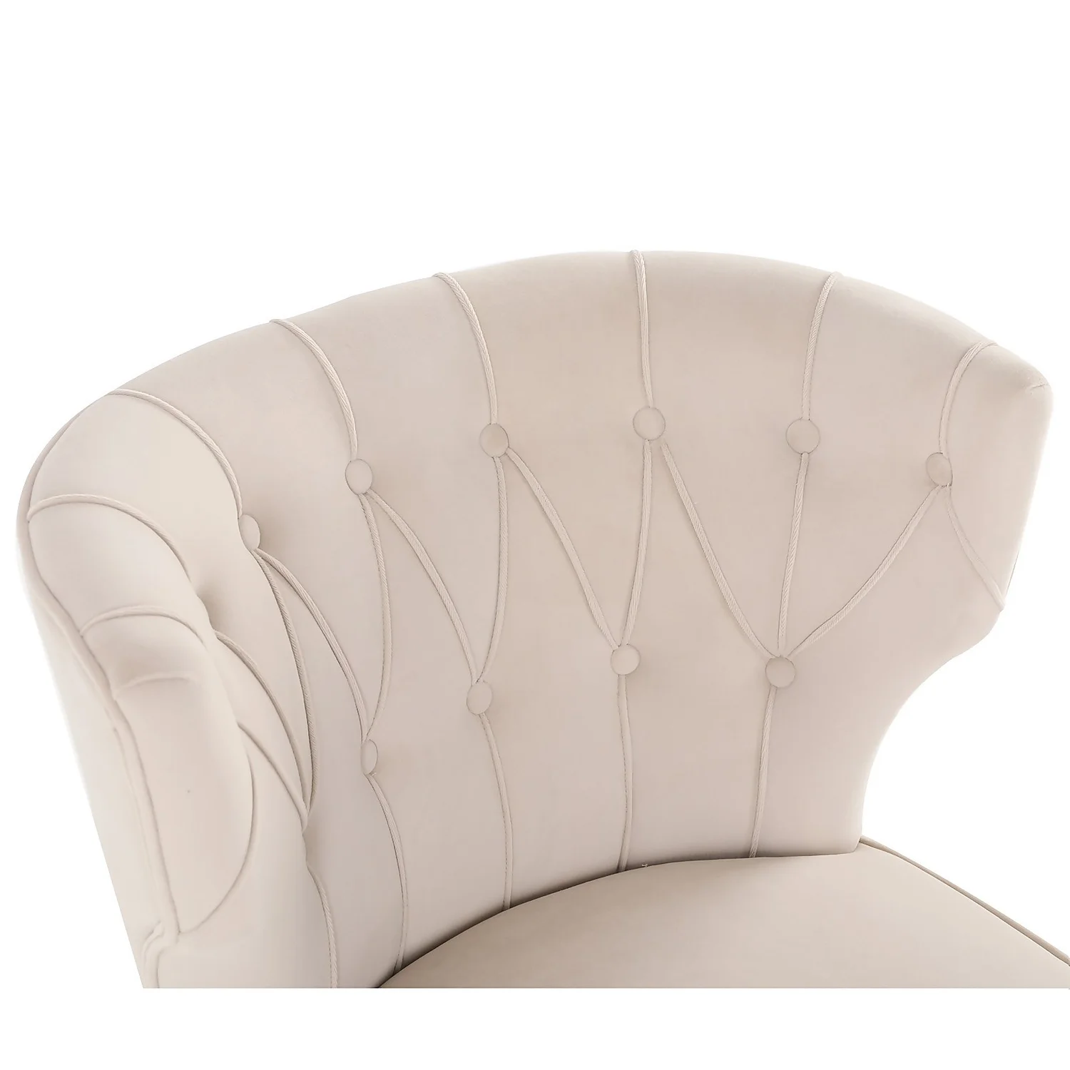 Sadie Velvet Accent Chair - Ivory 6 Sadie Velvet Accent Chair - Ivory - Image 6