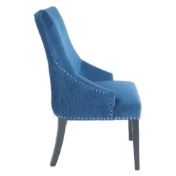 Annabelle Pleated Back Velvet Dining Chairs - Set Of 2 - Navy 12 Annabelle Pleated Back Velvet Dining Chairs - Set Of 2 - Navy -Furniture Series 13223766 1044926476936469