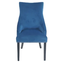 Annabelle Pleated Back Velvet Dining Chairs - Set Of 2 - Navy 11 Annabelle Pleated Back Velvet Dining Chairs - Set Of 2 - Navy -Furniture Series 13223766 2144926476902767