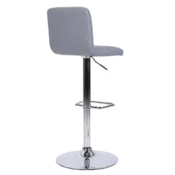 Chet Height Adjustable Faux Leather Bar Stool - Grey -Furniture Series 13223770 2014927306587285