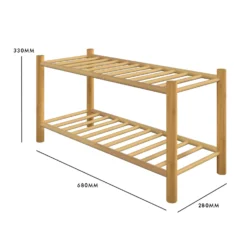 Living Elements 2 Tier Bamboo Shoe Rack -Furniture Series 13231129 1384929069103455