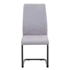Skelby Cantilever Dining Chairs - Set Of 2 - Silver Grey -Furniture Series 13244352 1514947968239419