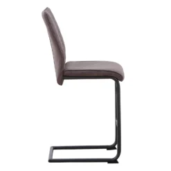 Skelby Faux Leather Bar Stool - Elephant Grey -Furniture Series 13244357 2784931414424762