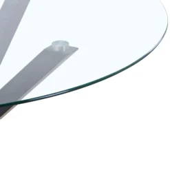 Ludlow Round Glass Dining Table - Charcoal -Furniture Series 13244362 7104947243538518